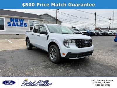 2025 Ford Maverick XLT in Space White Metallic — front three-quarter view