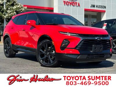 2023 Chevrolet Blazer RS in Red Hot — front three-quarter view