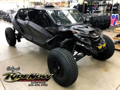 2026 Can-Am® Maverick R Max X RS With Smart-Shox Dusty Navy — front three-quarter view