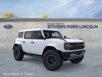 2026 Ford Bronco Raptor in Oxford White — front three-quarter view