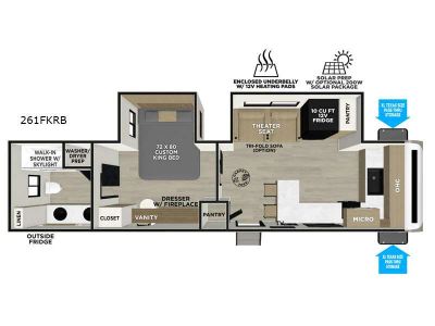 2026 Forest River RV Wildwood Heritage Glen 261FKRB — front three-quarter view