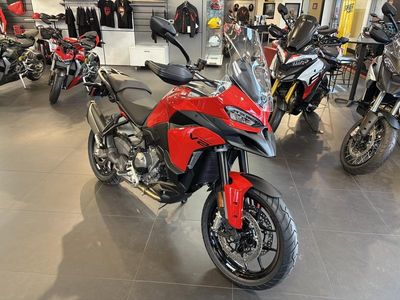 2025 Ducati Multistrada V2 in RED — front three-quarter view