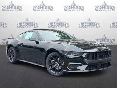 2026 Ford Mustang EcoBoost in Black — front three-quarter view