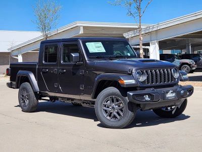 2026 Jeep Gladiator GLADIATOR SPORT S 4X4 in Granite Crystal Metallic Clear-Coat Exterior Paint — front three-quarter view