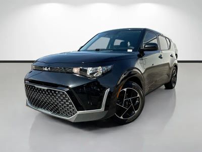 2023 Kia Soul EX in Fusion Black — front three-quarter view