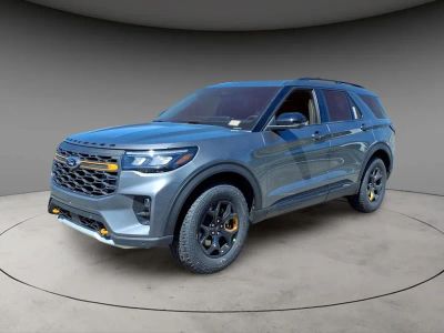 2026 Ford Explorer Tremor in Gray Metallic — front three-quarter view