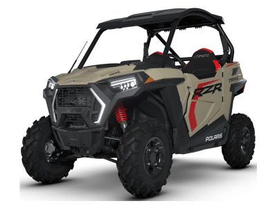 2026 Polaris RZR Trail Ultimate in Sand Dune — front three-quarter view