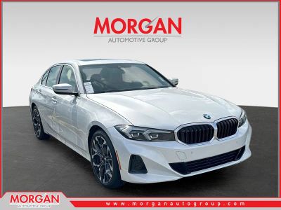 2026 BMW 3 Series 330i in White — front three-quarter view