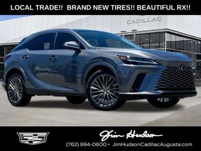 2023 Lexus RX 350 Luxury in Gray Pearl — front three-quarter view
