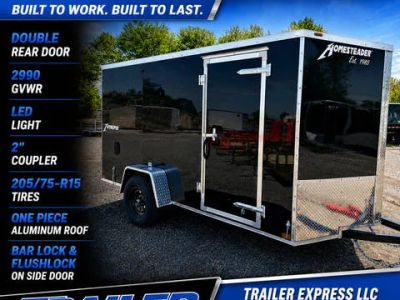 2026 Homesteader 6x12 SA, Double Rear Doors,6' Interior — front three-quarter view