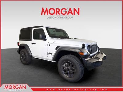 2026 Jeep Wrangler Sport S in White — front three-quarter view