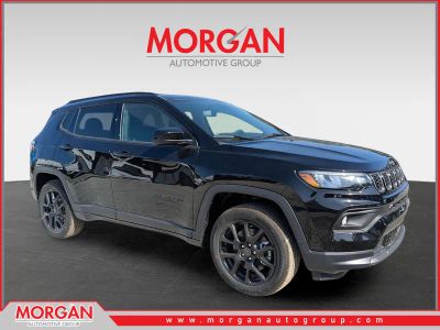 2026 Jeep Compass Latitude in Black — front three-quarter view
