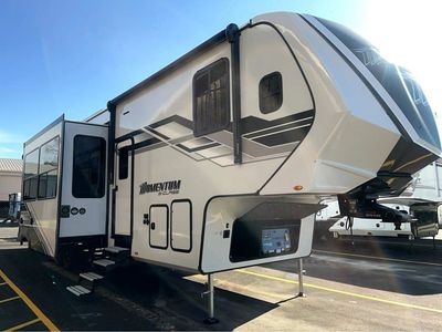 2026 Grand Momentum G-Class Fifth Wheel — front three-quarter view