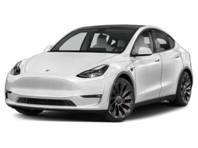 2020 Tesla Model Y Performance in Gray — front three-quarter view