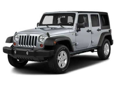 2015 Jeep Wrangler Unlimited Sport in Billet Silver Metallic Clearcoat — front three-quarter view