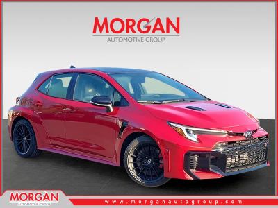 2025 Toyota GR Corolla Premium in Red — front three-quarter view