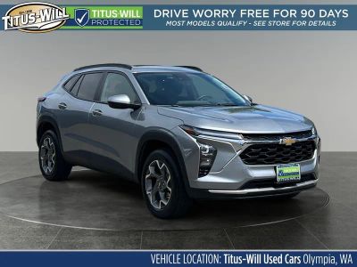 2025 Chevrolet Trax LT in Sterling Gray Metallic — front three-quarter view