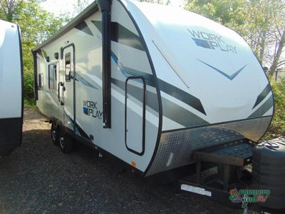2022 Forest River RV Work and Play — front three-quarter view