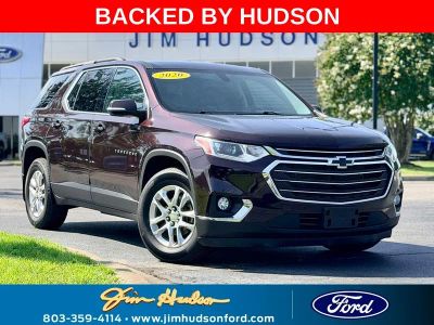 2020 Chevrolet Traverse 3LT in Black Cherry Metallic — front three-quarter view