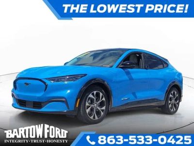 2023 Ford Mustang Mach-E Premium EXTENDED RANGE BATTERY in Grabber Blue Metallic — front three-quarter view