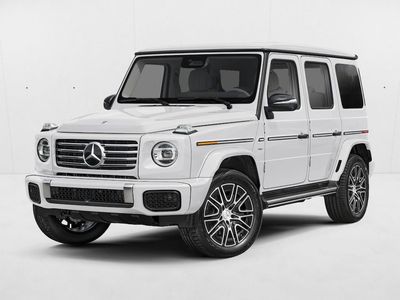 2026 Mercedes-Benz G-Class G 580e SUV in MANUFAKTUR Moonlight White — front three-quarter view
