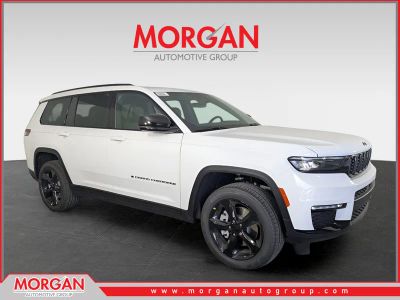 2025 Jeep Grand Cherokee L Limited in White — front three-quarter view