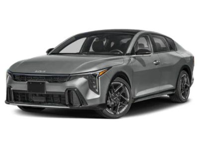2025 Kia K4 GT-Line in Currant Red — front three-quarter view