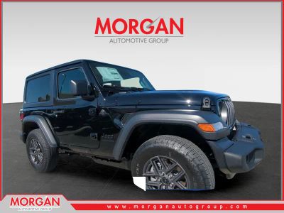 2026 Jeep Wrangler Sport S in Black — front three-quarter view