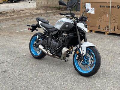 2025 Yamaha MT-07 in ICE STORM — front three-quarter view