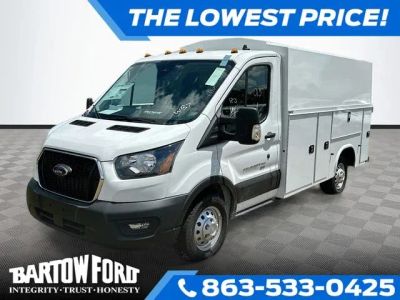 2025 Ford Transit-350 Base in Oxford White — front three-quarter view