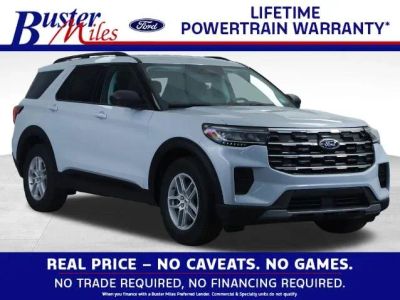 2026 Ford Explorer Active in Space White Metallic — front three-quarter view