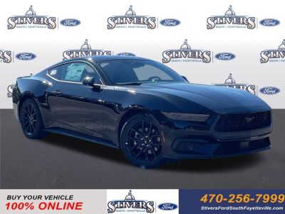 2026 Ford Mustang EcoBoost in Black — front three-quarter view
