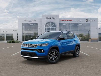 2026 Jeep Compass COMPASS LIMITED 4X4 in Hydro Blue Pearl-Coat Exterior Paint — front three-quarter view