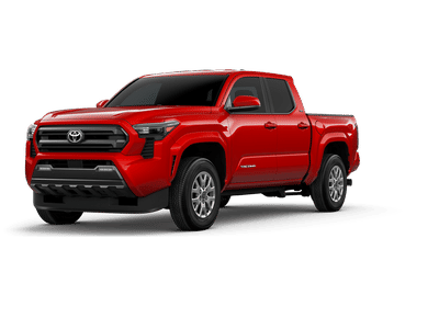 2026 Toyota Tacoma SR5 in Supersonic Red 1 — front three-quarter view