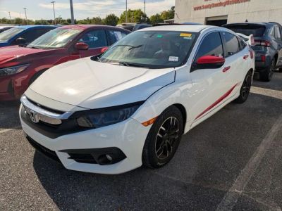 2017 Honda Civic LX in White — front three-quarter view