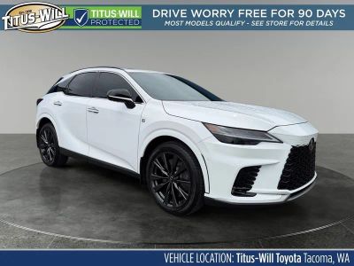 2024 Lexus RX 350 F Sport Handling in Ultra White — front three-quarter view