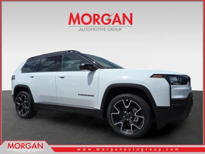 2026 Jeep Cherokee Overland in White/off-white — front three-quarter view