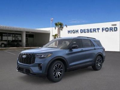 2026 Ford Explorer ST-Line in Vapor Blue — front three-quarter view