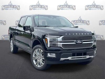 2026 Ford F-150 Platinum in Black — front three-quarter view
