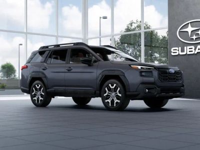 2026 Subaru OUTBACK Touring XT in Magnetite Gray Metallic — front three-quarter view