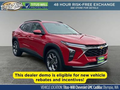 2026 Chevrolet Trax LT in Apex Red — front three-quarter view