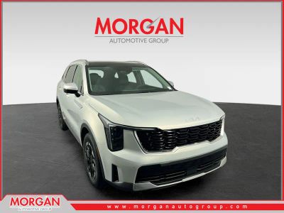2026 Kia Sorento S in Ivory Silver — front three-quarter view