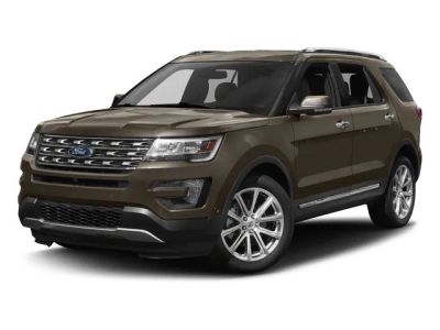 2017 Ford Explorer Limited in Smoked Quartz Metallic Tinted Clearcoat — front three-quarter view