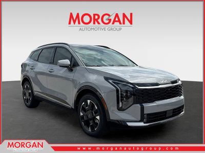 2026 Kia Sportage SX-Prestige in Wolf Gray — front three-quarter view