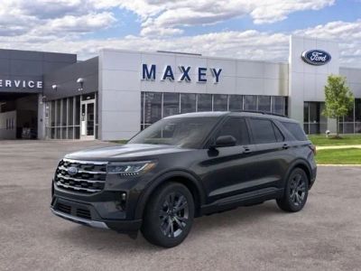 2026 Ford Explorer Active in Agate Black Metallic — front three-quarter view