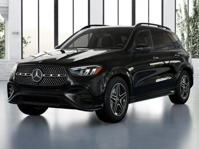 2026 Mercedes-Benz GLE 350 in Obsidian Black Metallic — front three-quarter view