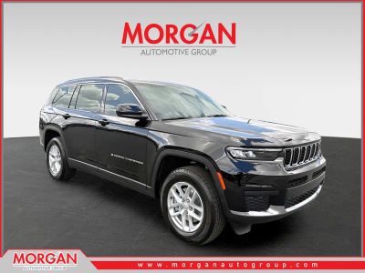 2026 Jeep Grand Cherokee L Laredo in Black — front three-quarter view