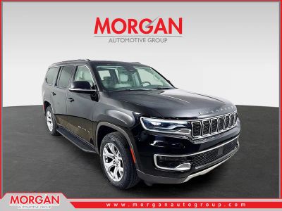 2022 Jeep Wagoneer Series II in Diamond Black Crystal Pearlcoat — front three-quarter view