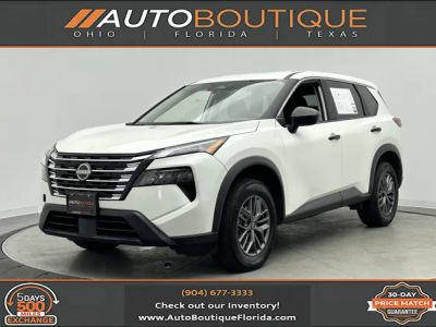 2024 Nissan Rogue S in Glacier White — front three-quarter view