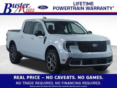 2026 Ford Maverick Lariat in Space White Metallic — front three-quarter view